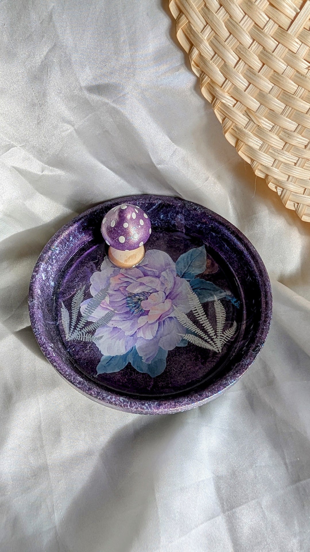 Trinket Tray - Floral Mushroom