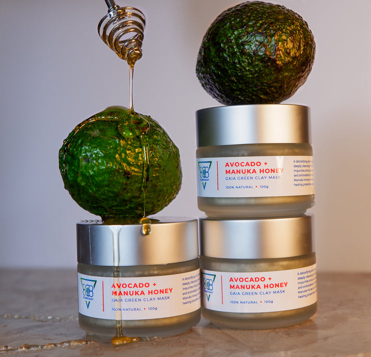 Gaia Green Clay Mask - Avocado & Manuka Honey