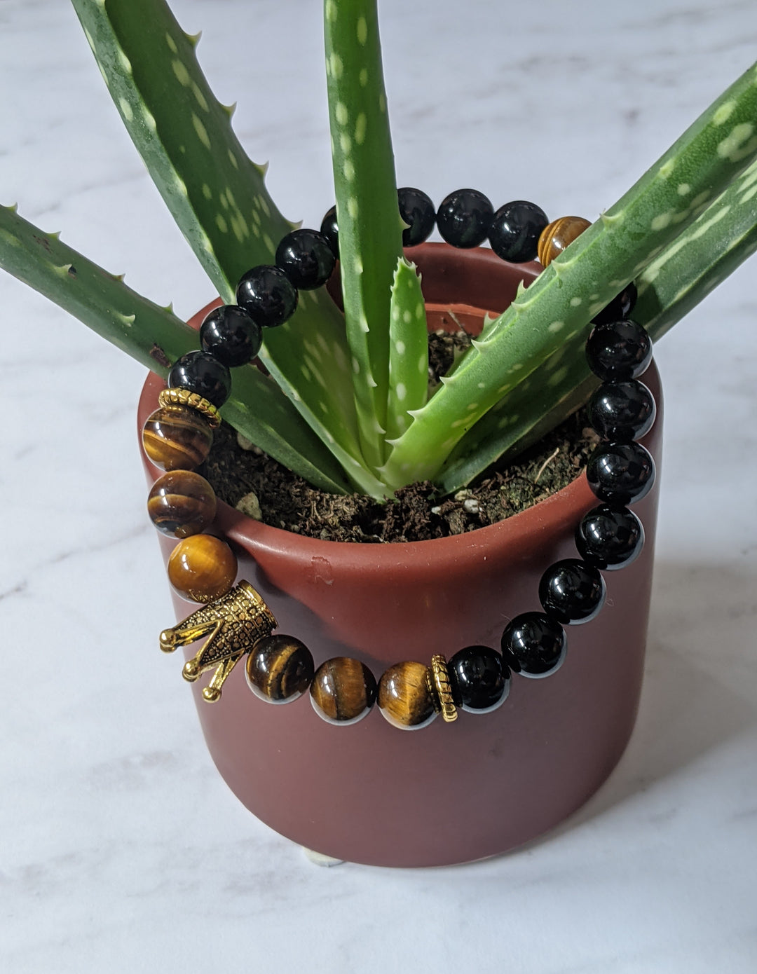 Tigers Eye + Black Onyx Bracelet