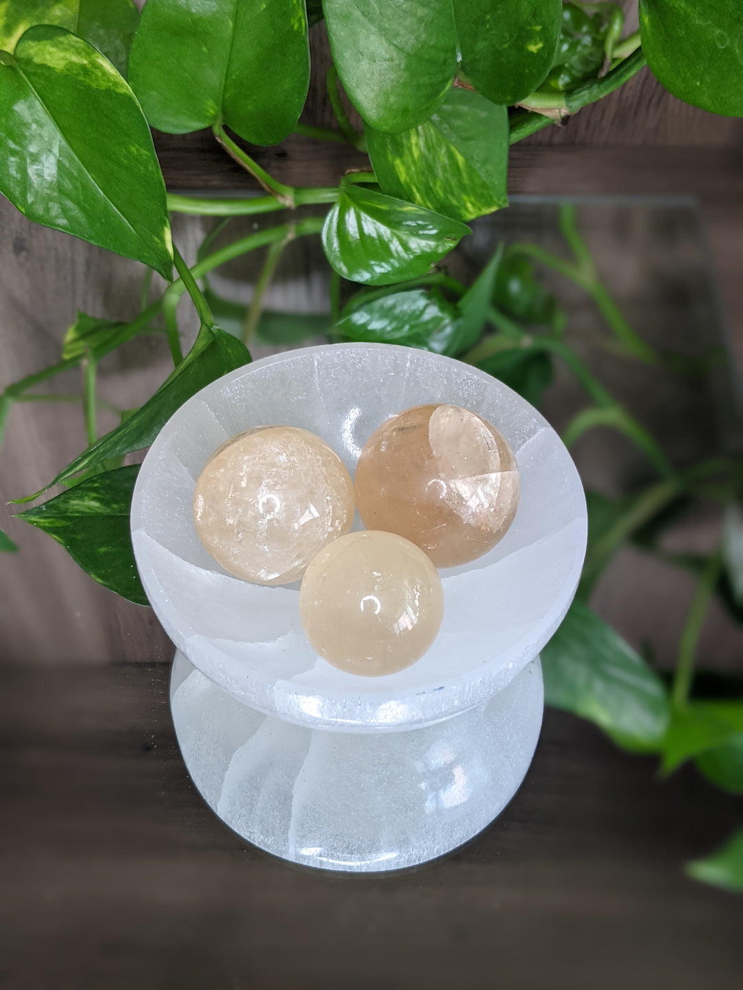Honey Calcite Sphere