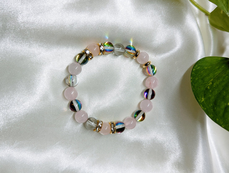 Rose Quartz + Mystic Aura Bracelet